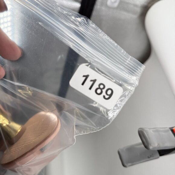 Schutz Womens Size 5.5 Aprill Vynil Slip On Open Toe Wedge Sandals Pink Gold - Picture 7 of 12